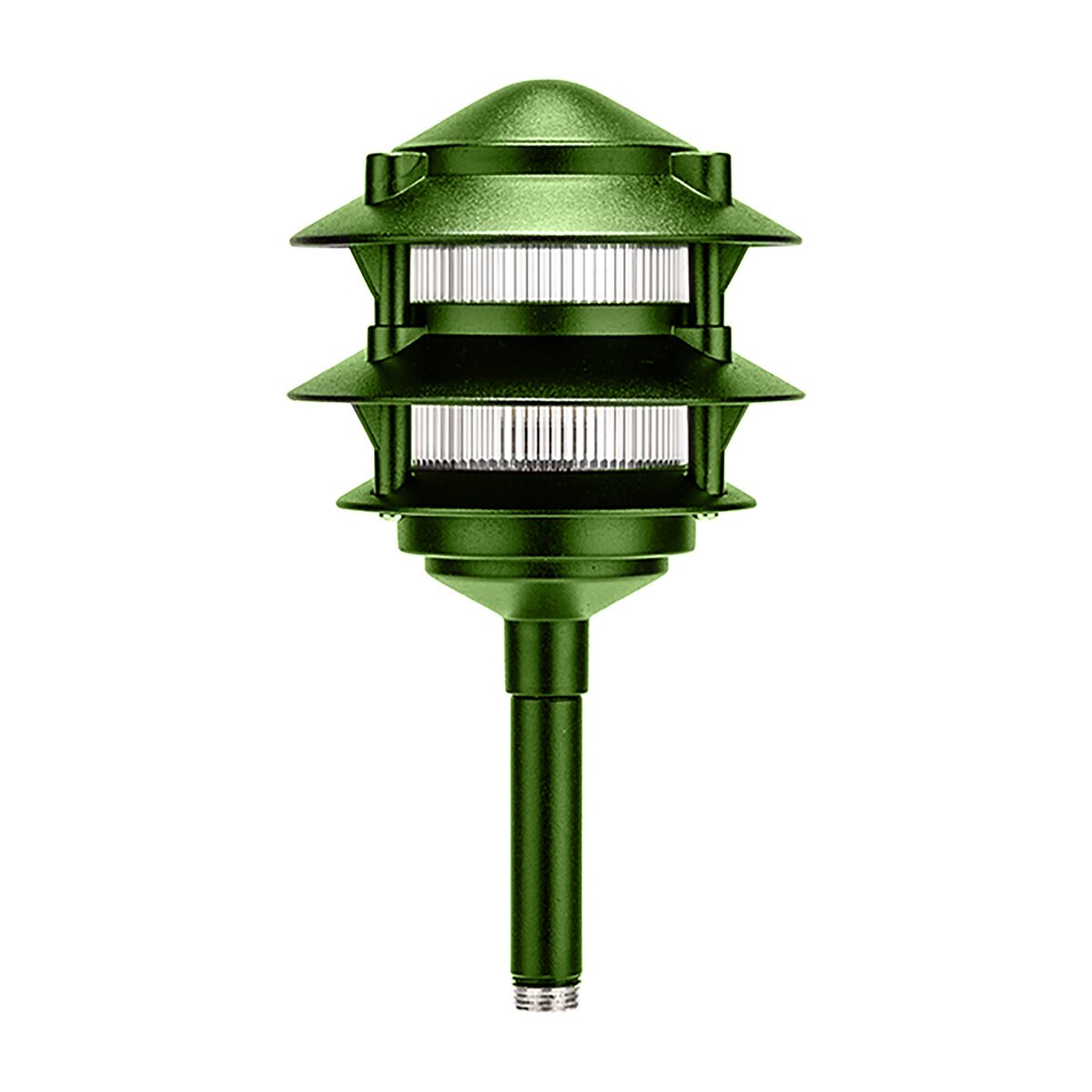 Aluminum 3 Tier Path Light Verde Green No Lamp-PR-6222-G-NL