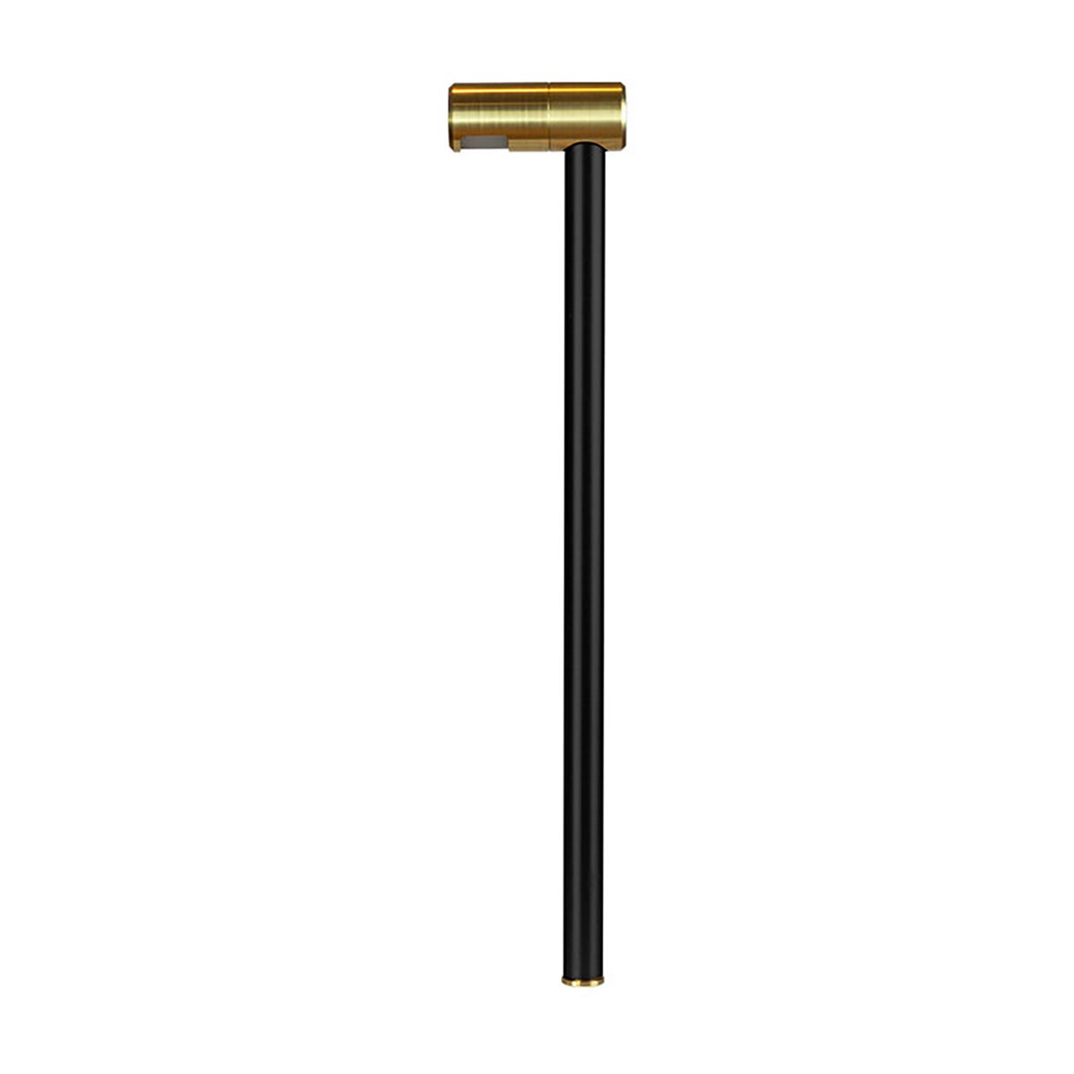 Brilliance-RDWD-BR-18-BR-BLK- Redwood 90 Degree Path Light with 18" Black Brass (Cerakote) Stem and G4 Rectangle Wafer Lamp