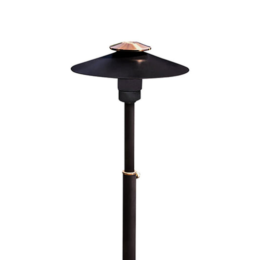 Brilliance-SEQUOIA-7-G4-BR-BLK-A-NL- Sequoia Path Light Black Brass Finish G4 Socket No Lamp w/ 7 in. Reflector Top & Adjustable Stem