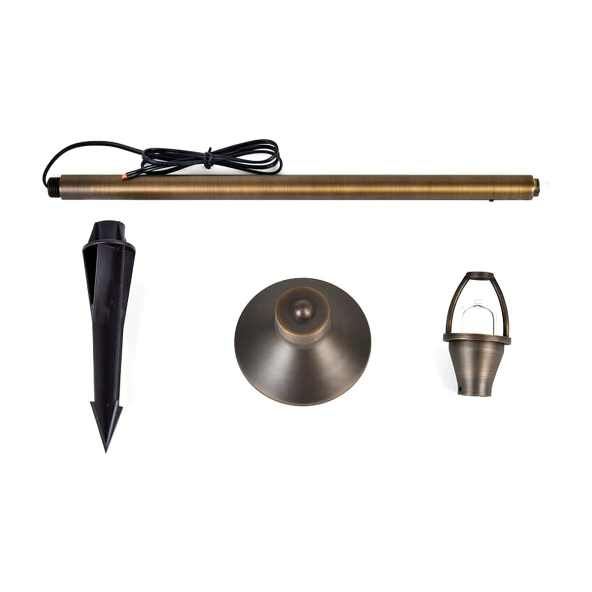 Elitco  P802 Path Light Antique Brass 5 in. No Lamp