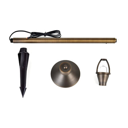 Elitco  P802 Path Light Antique Brass 5 in. No Lamp