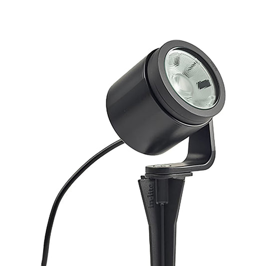 In-Lite-10401002- Big Scope Wide Outdoor Spotlight 12V Black Finish 5W LED 3100K