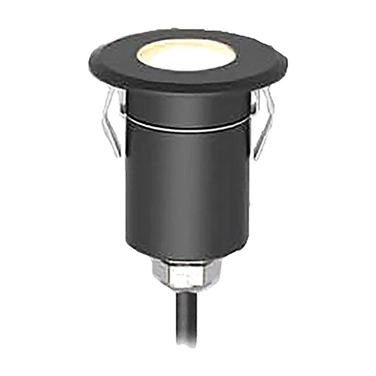 New Lite NLSS-45BE In-Ground Light Black Finish 45 Degree Eye-Lid Top w/ Frosted Lens 1W 3000K LED