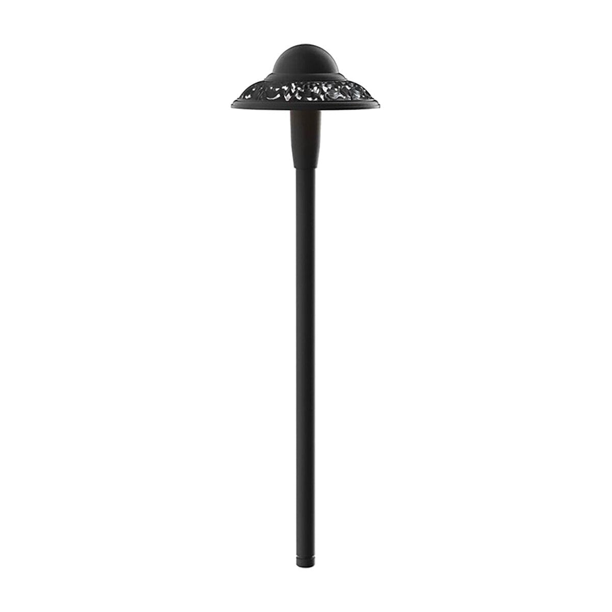 Kichler-15857BKT30R- 15857 Pierced Dome Path Light Textured Black 3000K LED