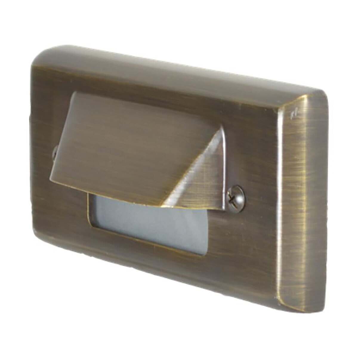 Unique VO5L-L227-FM  Voyager 5 in. Flush Mount Louver Step Light Weathered Brass 2W 2700K LED