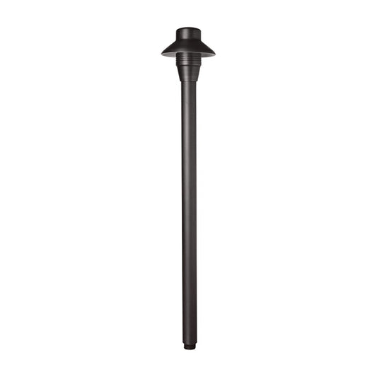 Unique L4-NL-BK 4 in. Lancer Path Light 18 in. Riser Brass Housing Black Finish No Lamp
