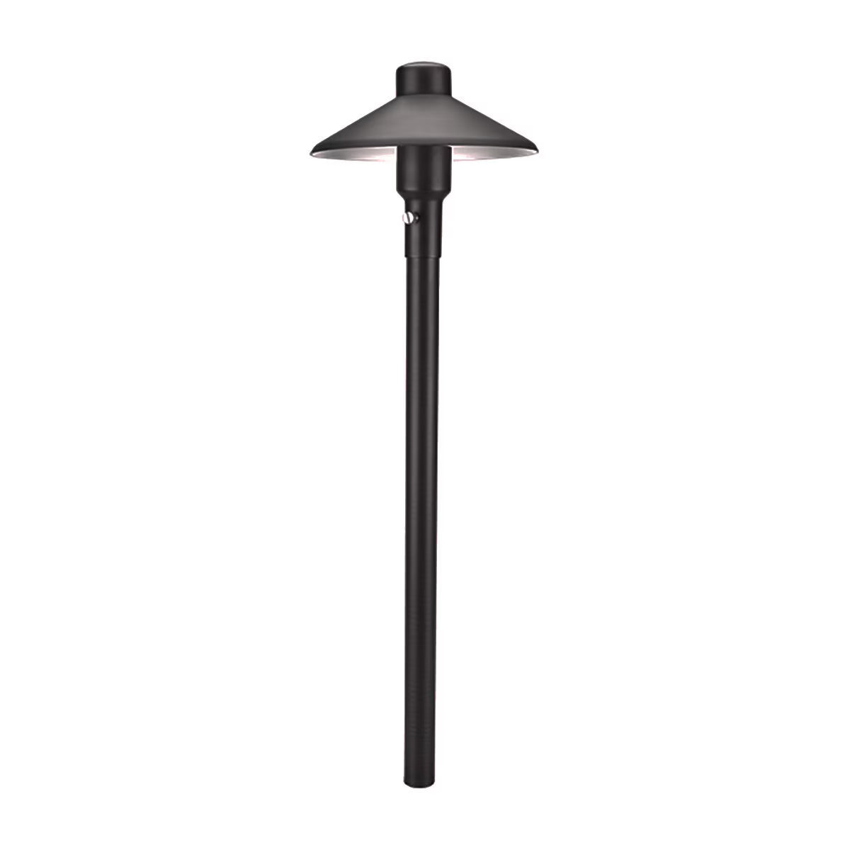 Unique M7-NL-BK 7 in. Mercury Path Light 18 in. Riser Brass Housing Black Finish No Lamp