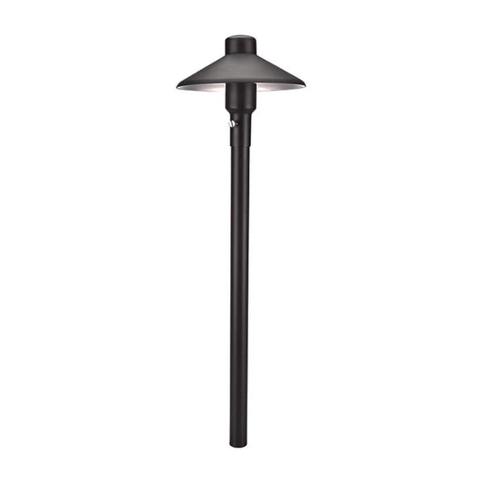 Unique M7-NL-BK 7 in. Mercury Path Light 18 in. Riser Brass Housing Black Finish No Lamp
