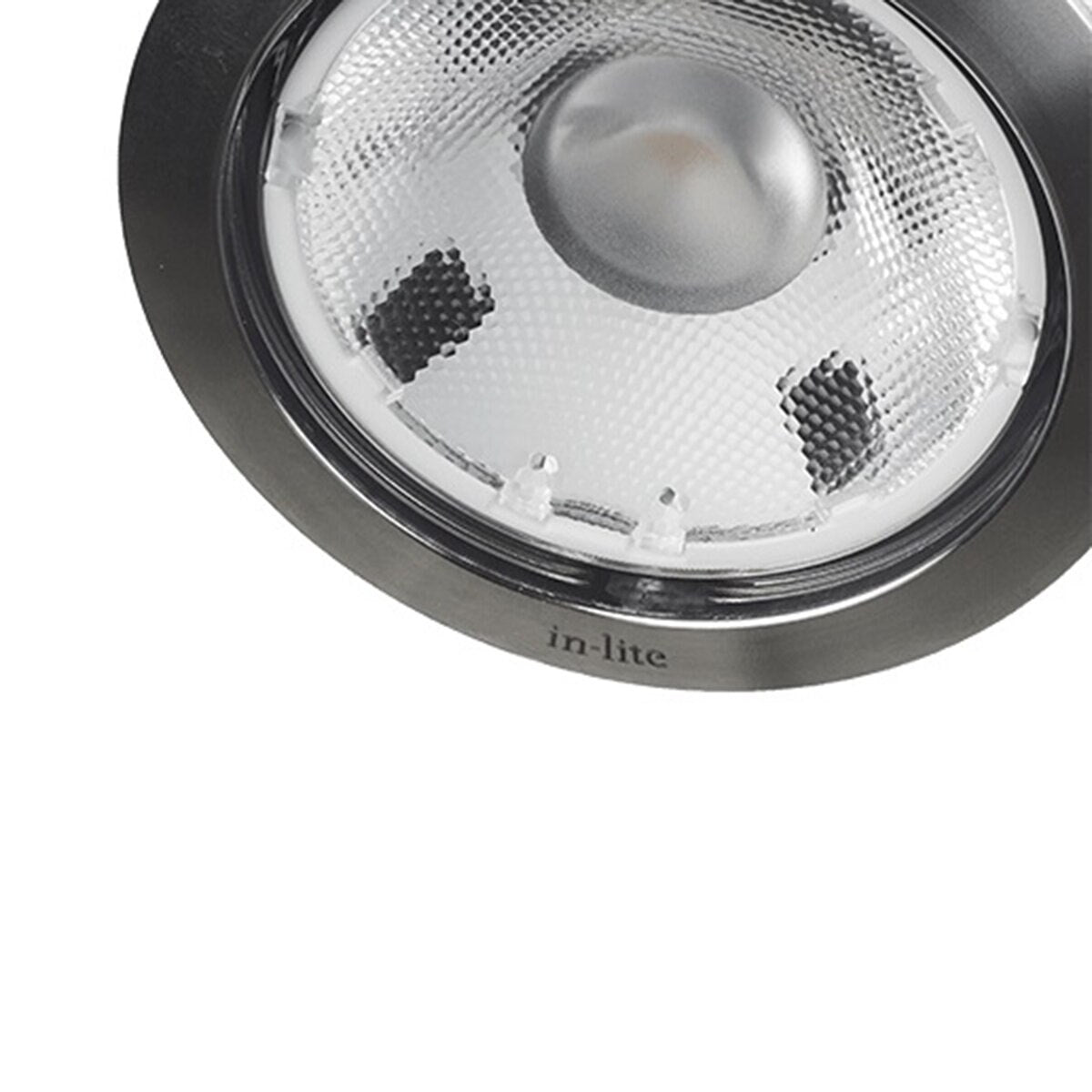 in-lite -10103210-BLK-Big Flux Outdoor Ground Spotlight 12V Black Finish 3W Warm White