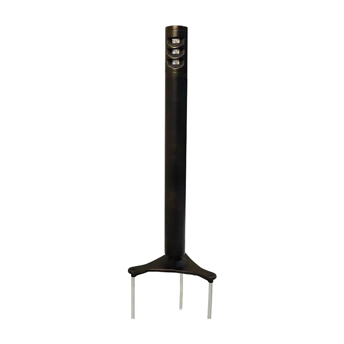 Cast-SBOL1- Source Bollard Path Light 3W 12V 18 in. Brass Rubbed Bronze w/ Talon Stake
