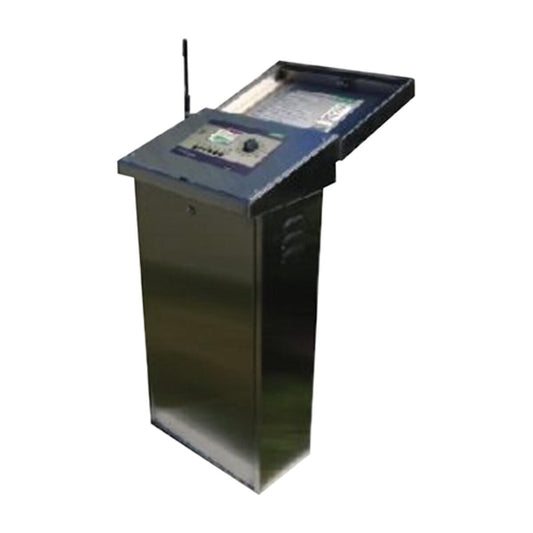 Baseline Controller w/ 72 - Station Powered Bicoder In 16 - Gauge Stainless Steel Pedestal Supports up To 200 Zones