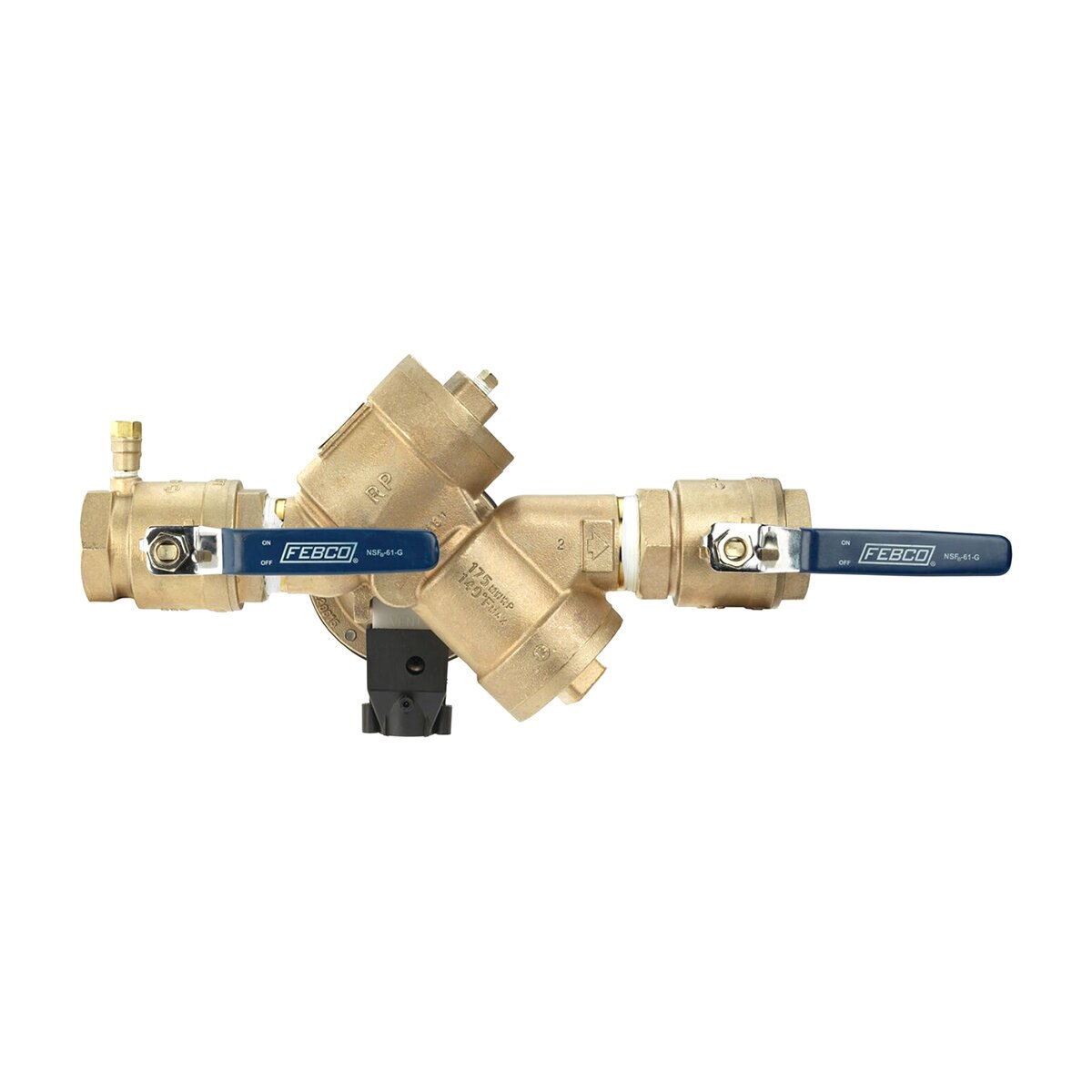 FEBCO LF825Y Y-Pattern Reduced Pressure Zone Assembly w/ Ball Valves 2 in. Lead Free Bronze w/ Flood Sensing Capability (Sensing Upgrade Kit Sold Separately) | F683010