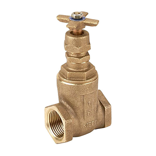 T-113-K 1/2" Gate Valve Bronze Cross Handle CL125 Solid Wedge Nibco