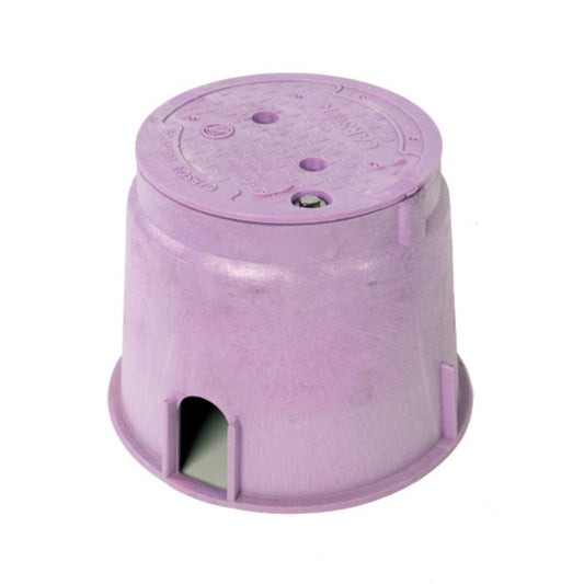 Carson Spec Valve Box Round 10 in. Purple Box/Purple Lid Overlapping ICV w/Bolt