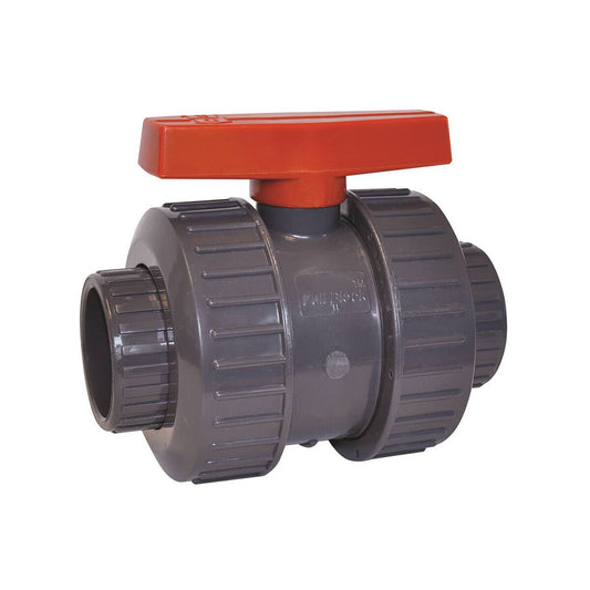 1 1/2 True Union Ball Valve PVC Slip & Thd EPDM O-Ring Colonial Lasco