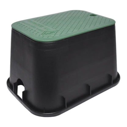 Dura Valve Box Rectangle 12 in. x 17 in. x 12 in. Black Box/Green Lid Overlapping ICV