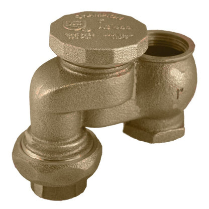 V-19-466-100Y  Anti-Siphon Body Valve Yellow Brass 1 in.
