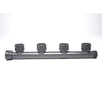 Dura  301-010-4 Quad Port Manifold Tee 1 in. Swivel x MIPT x 4-Swivel with O-Ring