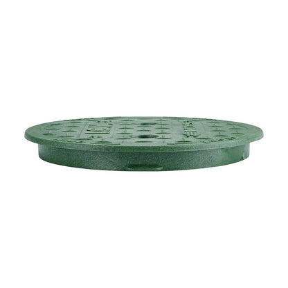 NDS Standard Valve Box Lid Round 6 in. Green Overlapping ICV