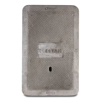Valve Box Lid With Irrigation Marking, Rectangular B12D D20, 18 in L, 12 in W, 1-3/4 in H, Concrete, Gray