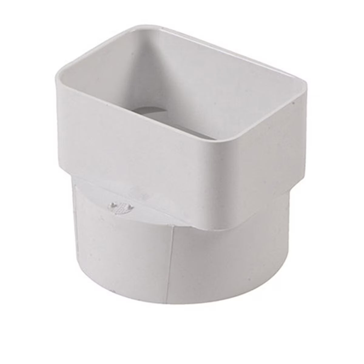 9P10  Nds PVC S&D Offset Downspout Adapter White 4 in. X 6 in. X 6 in. (Fits 6 in. Pipe)