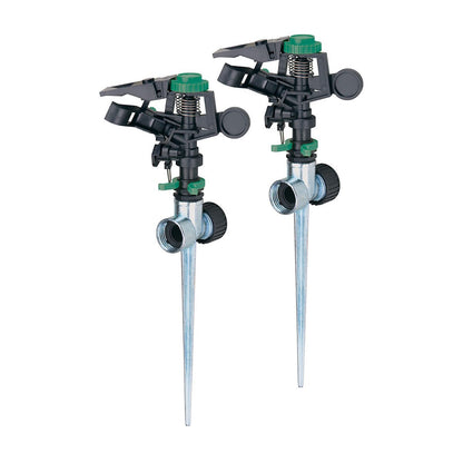 9550DP   Melnor Dual Pack Pulsating Sprinkler on Metal Spike