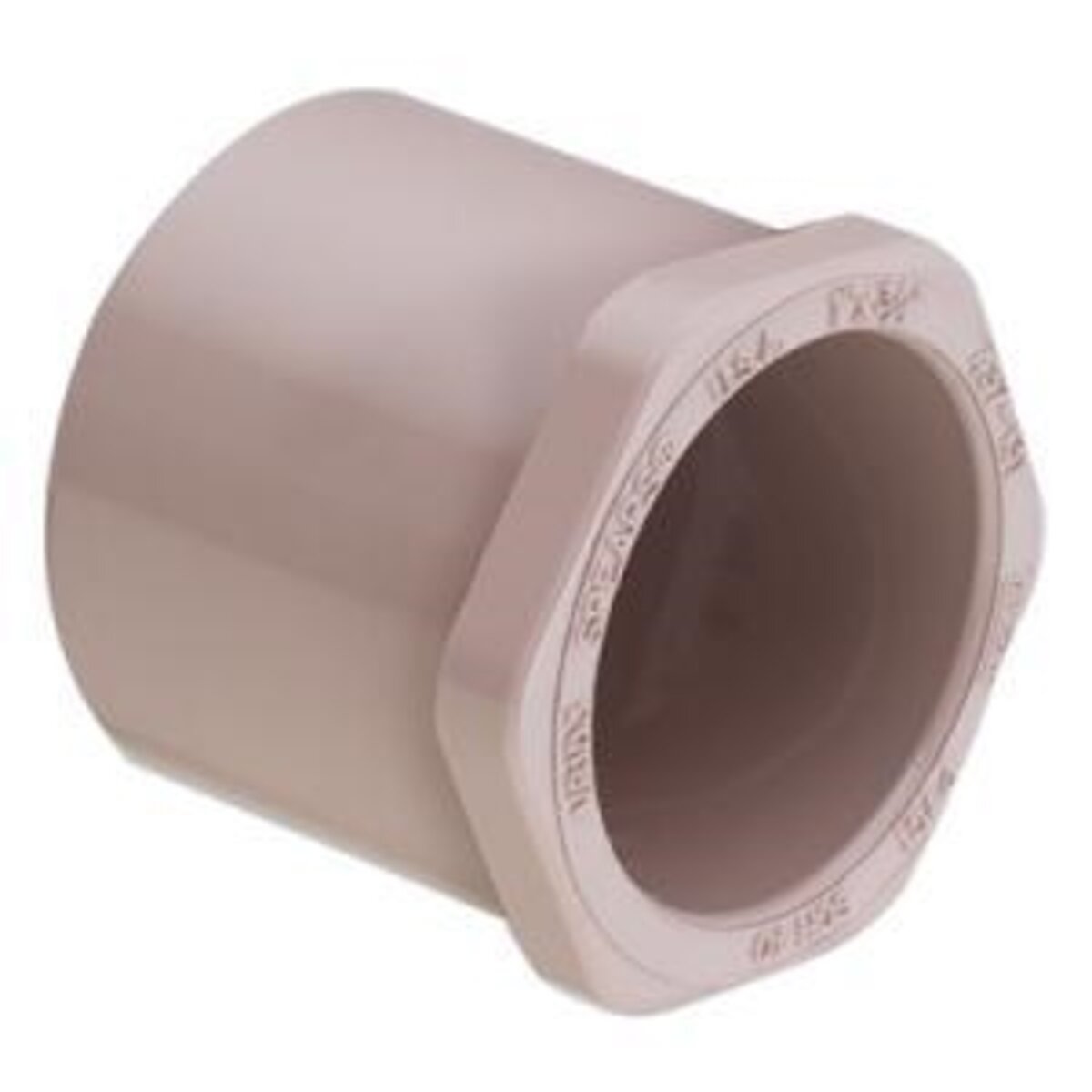 437-168UV  Sch 40 UV Resistant PVC Reducer Bushing Flush Style 1-1/4 in. x 1 in. Spigot x Socket