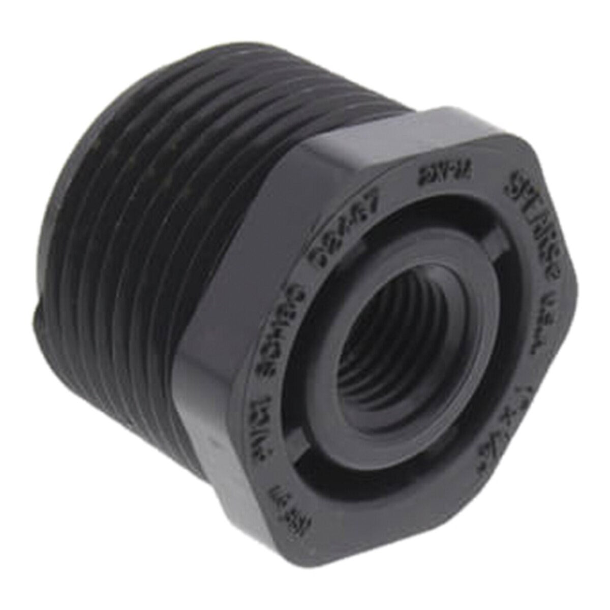 839-128 Sch 80 PVC Reducer Bushing Flush Style 1 in. x 1/4 in. MIPT x FIPT | Spears