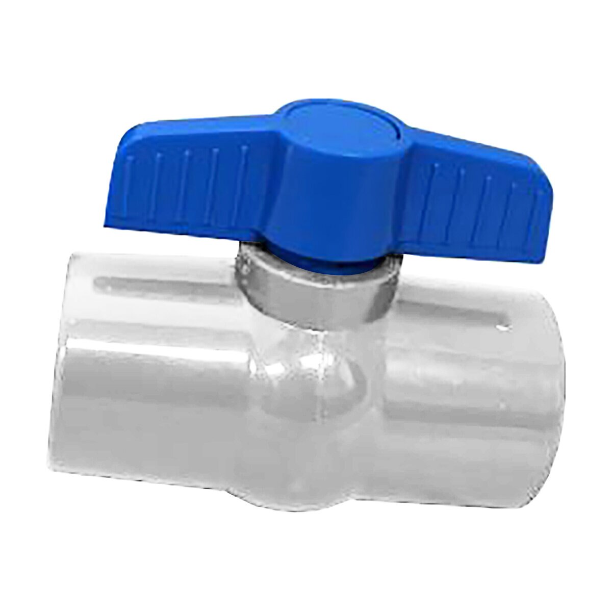 Lasco Colonial V14491N  491 Commercial Compact Ball Valve PVC White 1-1/4 in. Socket with Blue Handle