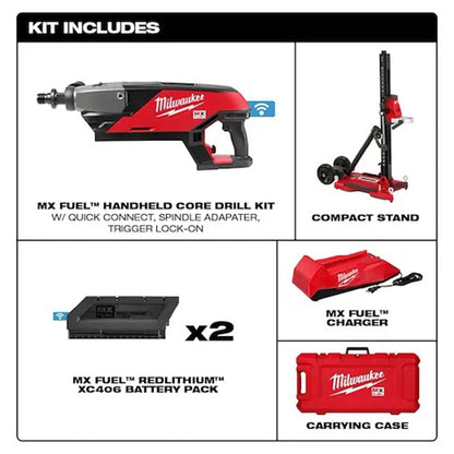 Milwaukee Fuel Handheld Core Drill with Stand Kit