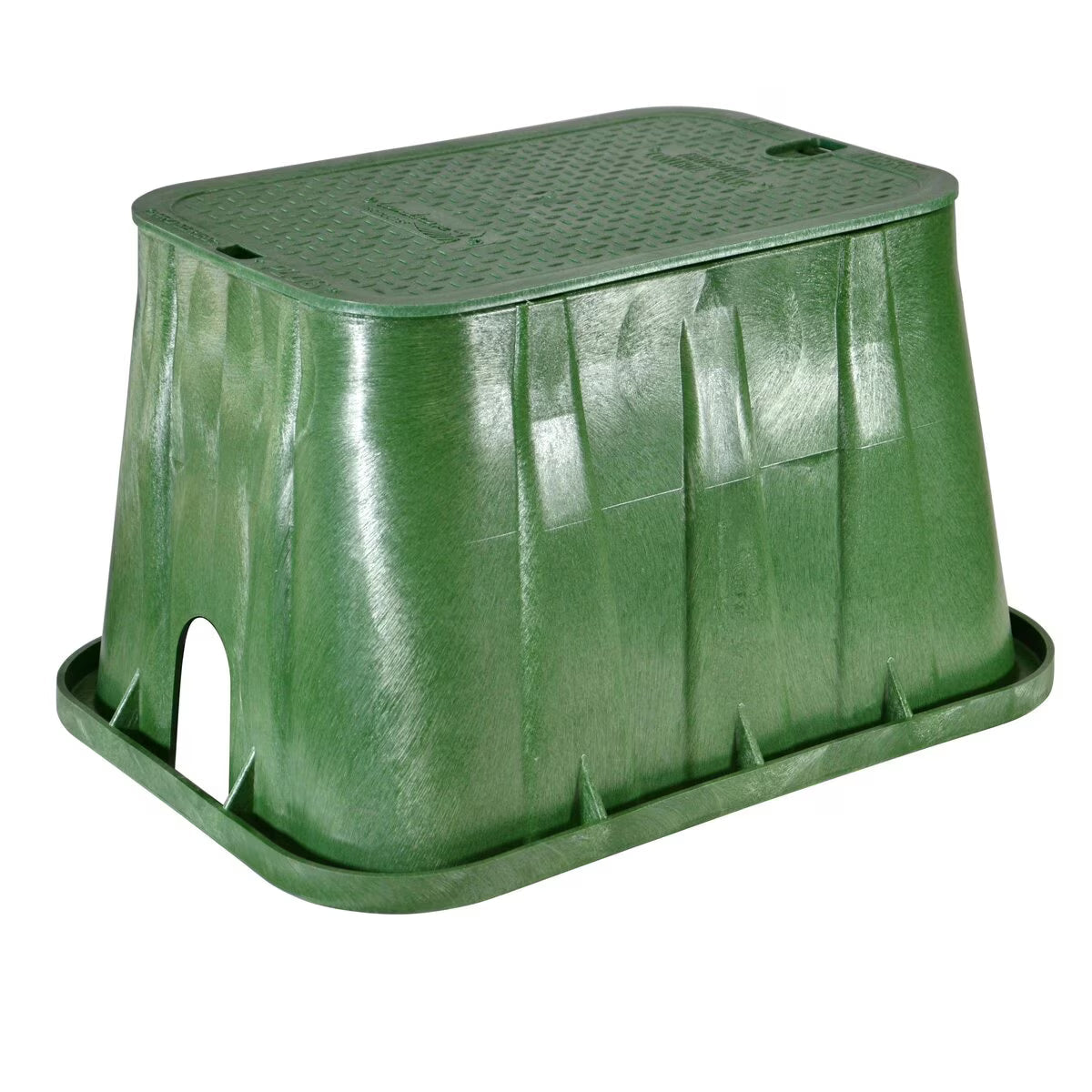 NDS Pro-Spec Valve Box Rectangle 14 in. x 19 in. x 12 in.H Green Box/Green Lid Overlapping ICV