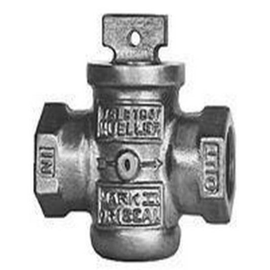 Mueller  MH10284NG  Curb Stop and Waste Ball Valve Brass 1 in. FIPT w/ Drain