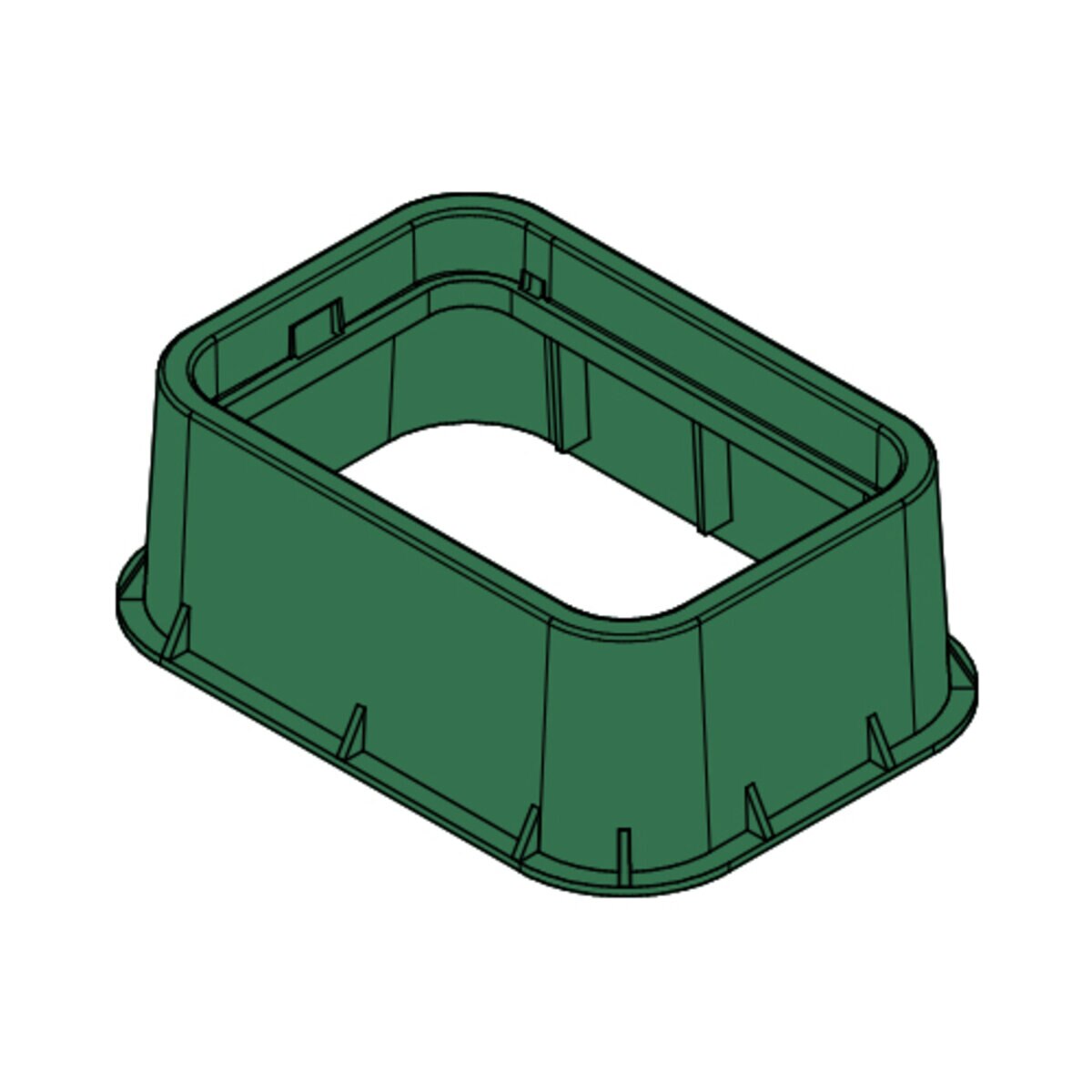 Carson Spec Valve Box Extension Rectangle 14 in. x 19 in. x 6 in.H Green