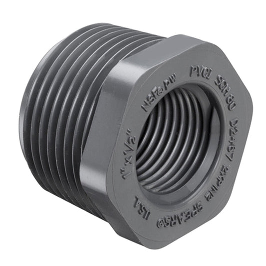 839-292 Sch 80 PVC Reducer Bushing Flush Style 2 1/2 in. x 2 in. MIPT x FIPT | Spears