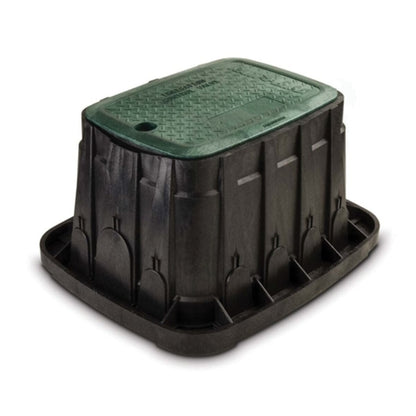Rain Bird Valve Box Round 10 in. Black Box/Green Lid Overlapping VB Specification Series