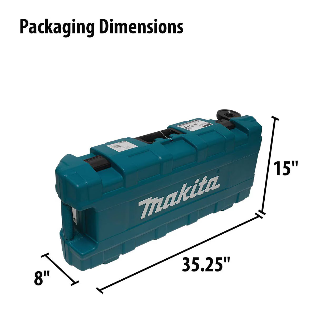 Makita 35 lb. Demolition Hammer, 1-1/8 in. Hex, Case (w/ wheels)