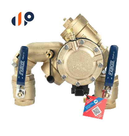F825HYA  FEBCO 825YA Angle Pattern Reduced Pressure Zone Assembly w/ Ball Valves 2 in. Bronze w/ Flood Sensing Capability (Sensing Upgrade Kit Sold Separately) | F825HYA