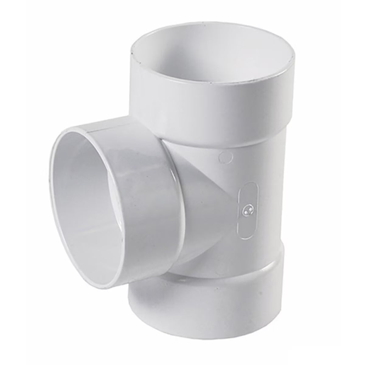 4P01  -NDS PVC S&D Tee HUB x HUB x HUB White 4 in.