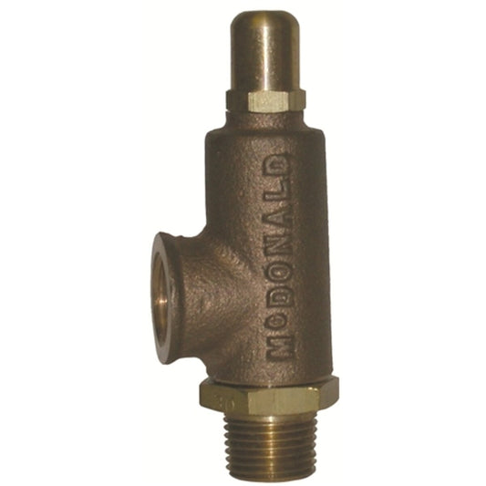 AYM 6214 Relief Valve Lead Free Brass 75 PSI 1 in. FIPT x MIPT 6814-140