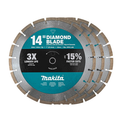 Makita Diamond Blade 14 in. 3/pack