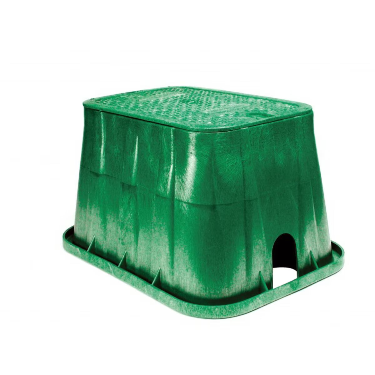 NDS Pro-Spec Valve Box Rectangle 14 in. x 19 in. x 12 in.H Green Box/Green Lid Overlapping ICV w/Bolt