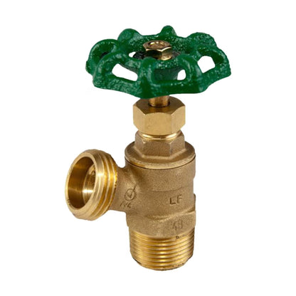 SOVAL 696-007SV  BRASS BOILER DRAIN MIP x MHT45, LEAD FREE 3/4