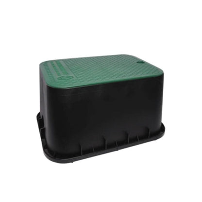 Dura Valve Box Rectangle 15 in. x 21 in. x 6 in. Black Box/Green Lid Overlapping ICV