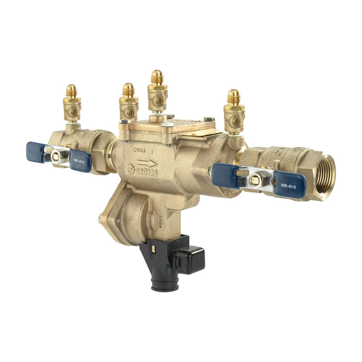 F1312  FEBCO 860 In-Line Reduced Pressure Zone Assembly w/ Ball Valves 3/4 in. with Flood Sensing Capability (Sensing Upgrade Kit Sold Separately) | F1312