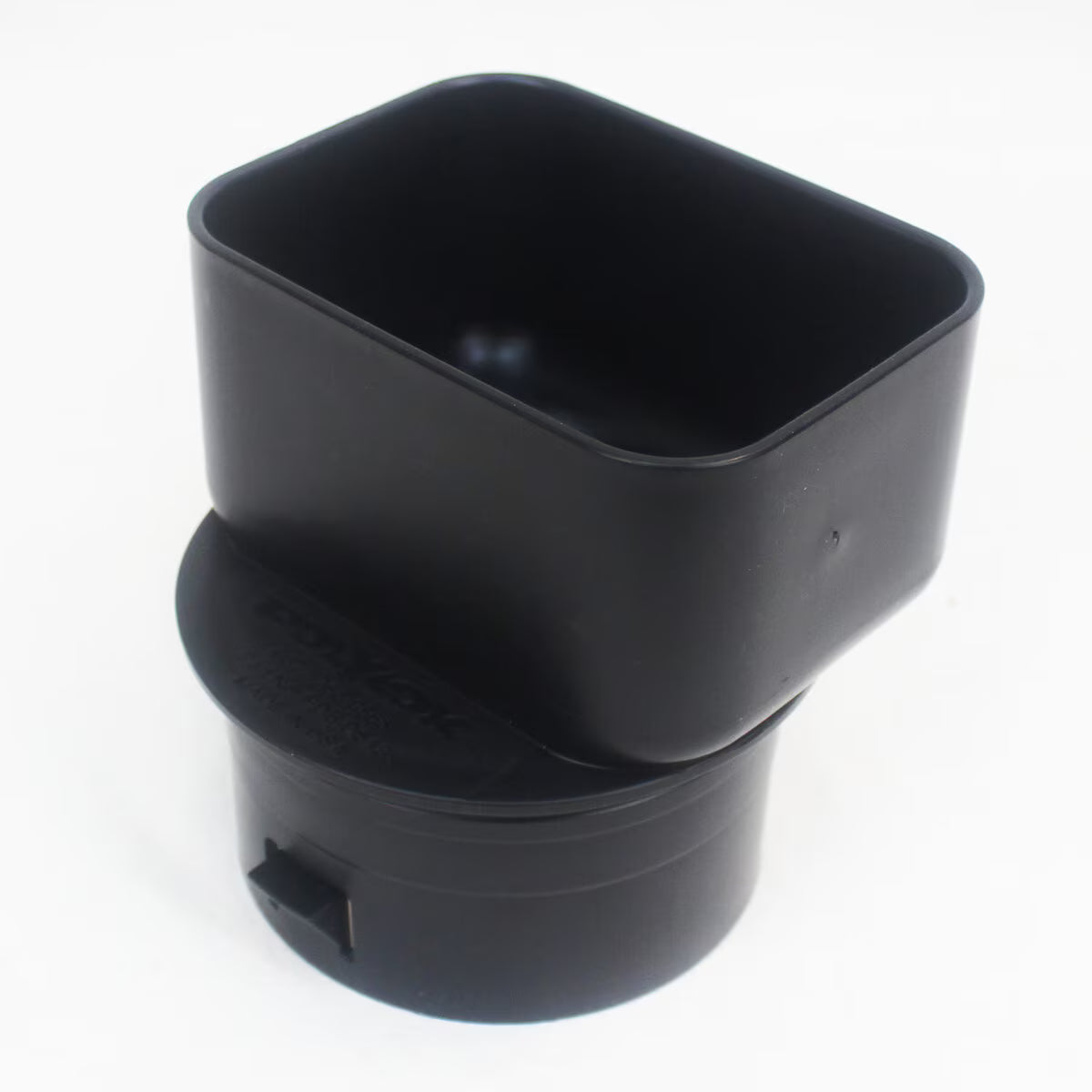 Polylok Downspout Offset 3 in. x 4 in. x 4 in. Black