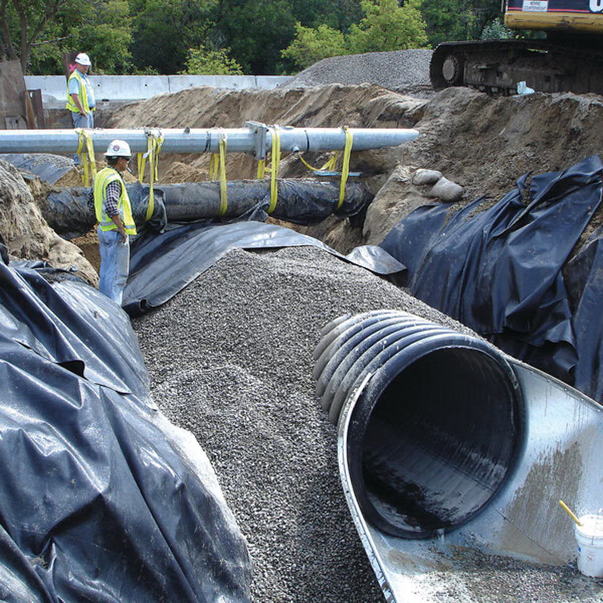 ADS 4 in. x 20 ft. Dual Wall Pipe Solid Bell End Highway Water-Tight