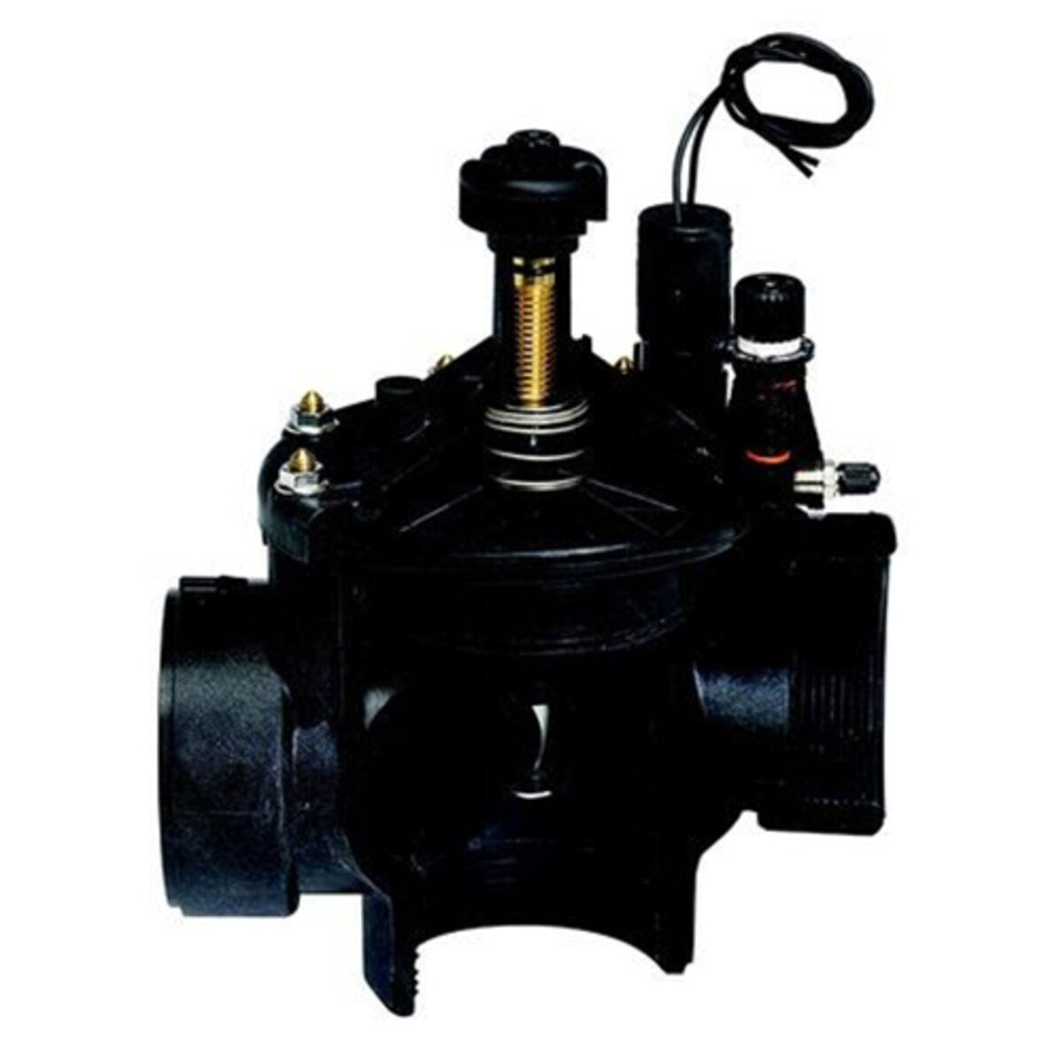 Toro P220 Angle Valve Plastic 1-1/2 in. w/ EZReg Pressure Regulator and Flow Control DC Latching FIPT x FIPT