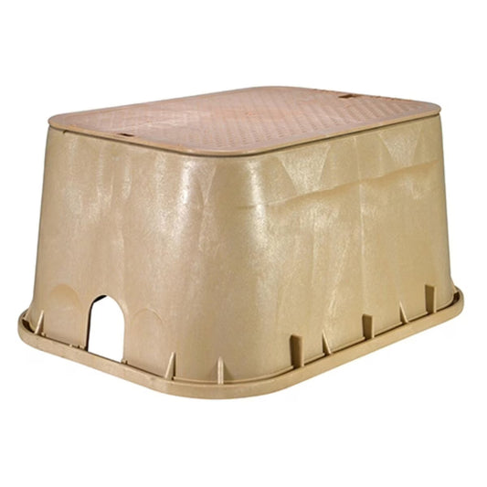 NDS Standard-Series Valve Box Jumbo Rectangle 13 in. x 20 in. x 12 in.H Sand Box/Sand Lid Overlapping ICV