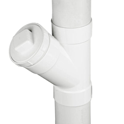 41P8  -NDS PVC S&D Cleanout Plug MPT White 4 in.