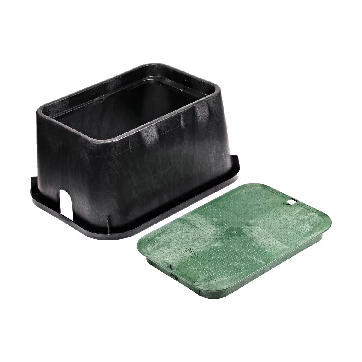 NDS Standard-Series Valve Box Jumbo Rectangle 13 in. x 20 in. x 12 in.H Black Box/Green Lid Overlapping ICV